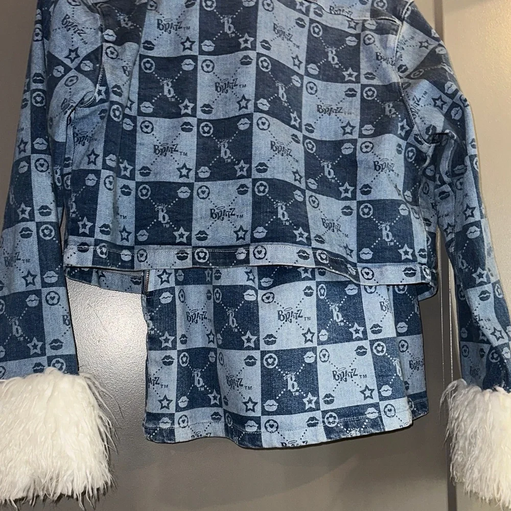 Dollskill x Bratz Denim Faux Fur Jacket and Mini Skirt - Picture 6 of 6